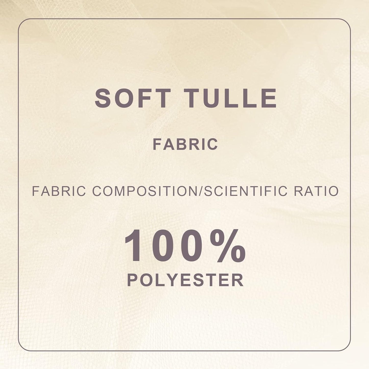 Ivory Tulle Fabric Roll Spool Bolt (54 Inch by 40 Yards) Large Tulle Wedding Party Decoration, Tutu Skirt, Table Runner, Gift Wrapping, Bridal Shower, Soft & Drape (Ivory)