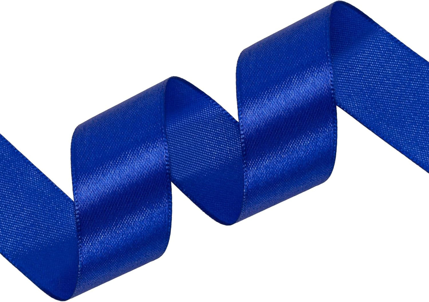 Royal Blue Satin Ribbon 1 inch X Continuous 50 Yards, Single Face Polyester Ribbon Perfect for Gift Wrapping, Flower Bouquet, Wedding Decor, Crafts, Bow Making, Sewing and More