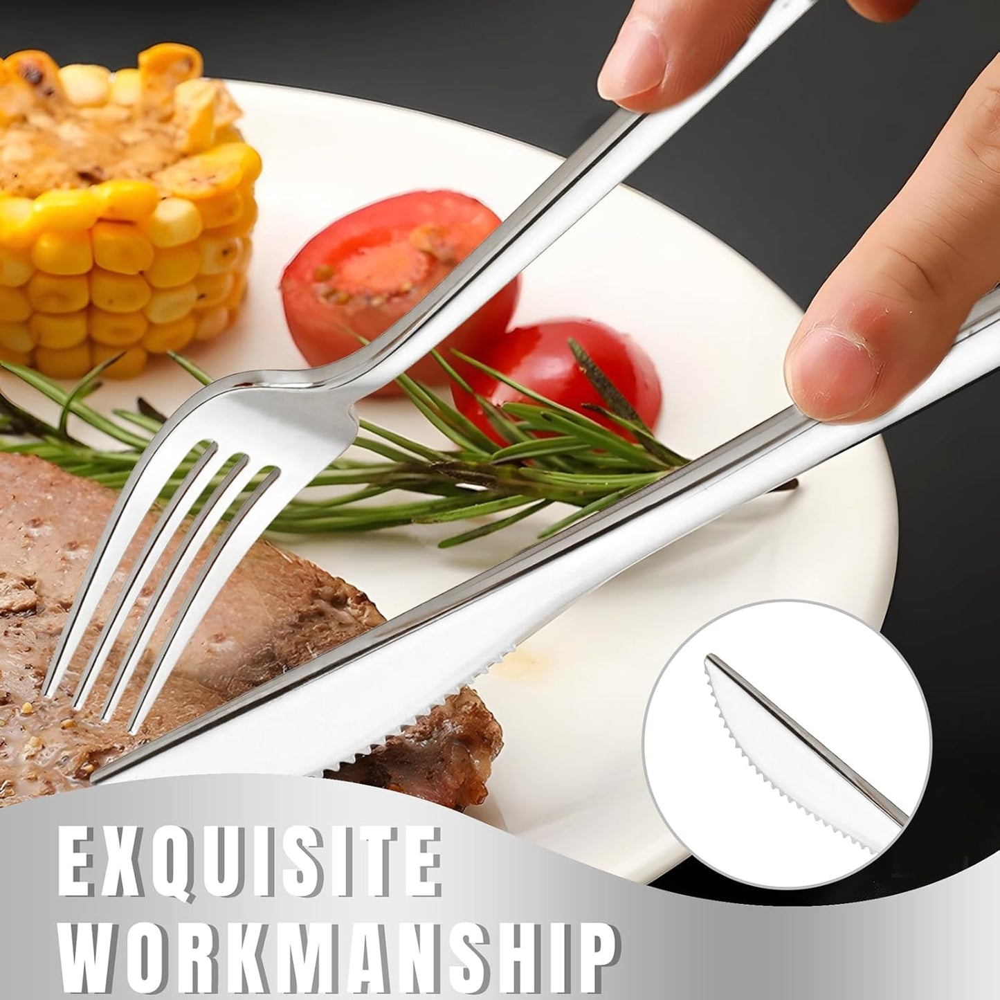 PULOTE 300PCS Silver Plastic Silverware Disposable - Heavy Duty Silver Plastic Cutlery - Disposable Utensils Set Include 100 Knives, 100 Forks and 100 Spoons for Party & Wedding