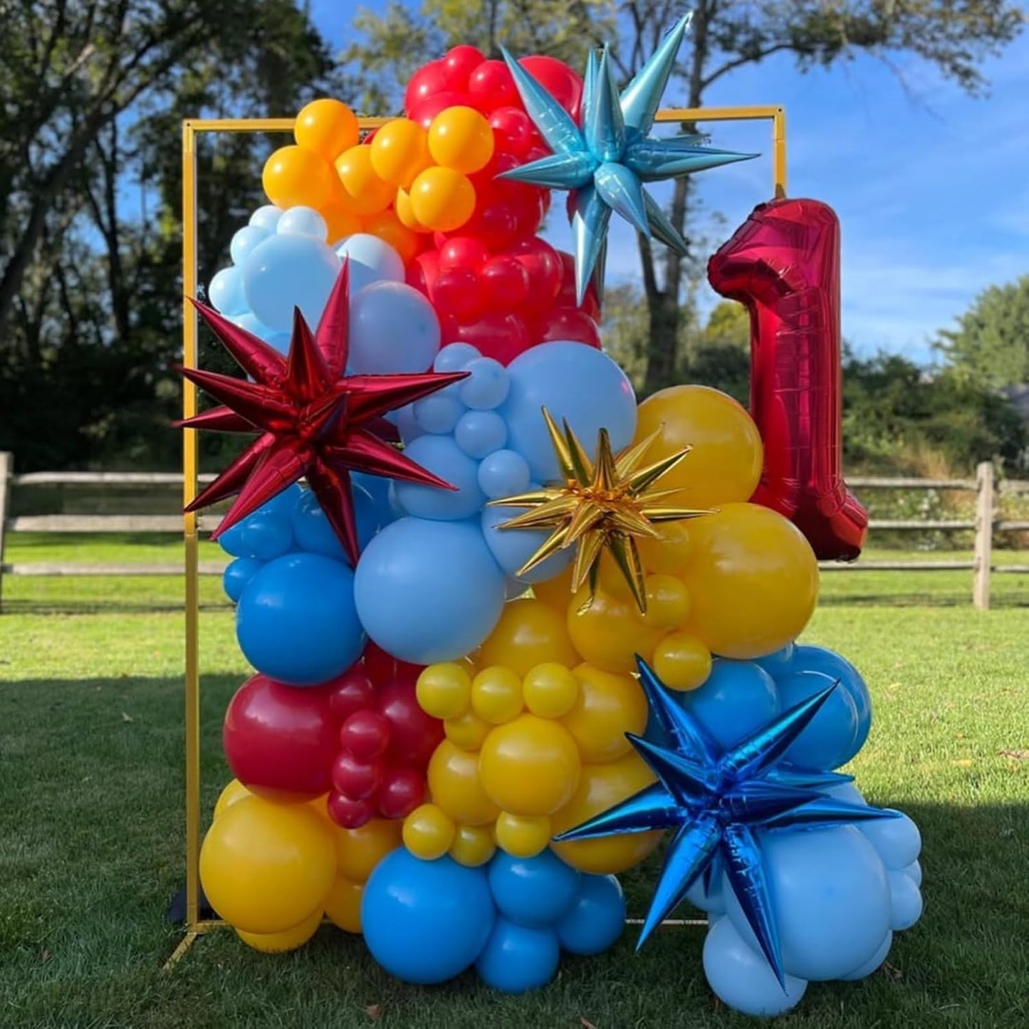 Gold Star Balloons 12pcs, 27/22 Inch Foil Star Explosion Balloons, Large Spike Mylar Cone Balloon, Fireworks Shape Balloon Party Decor for Anniversary New Year Graduation Birthday