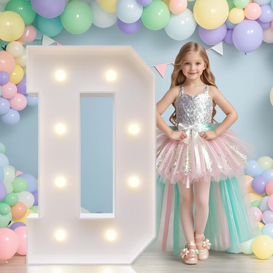 JoyMuse Marquee Letters 3 Feet Tall, Light Up Letters 3FT with Lights, Large Letters for Party, Letter D Light Up Letters for Baby Shower Wedding Proposal Graduation Birthday Decorations