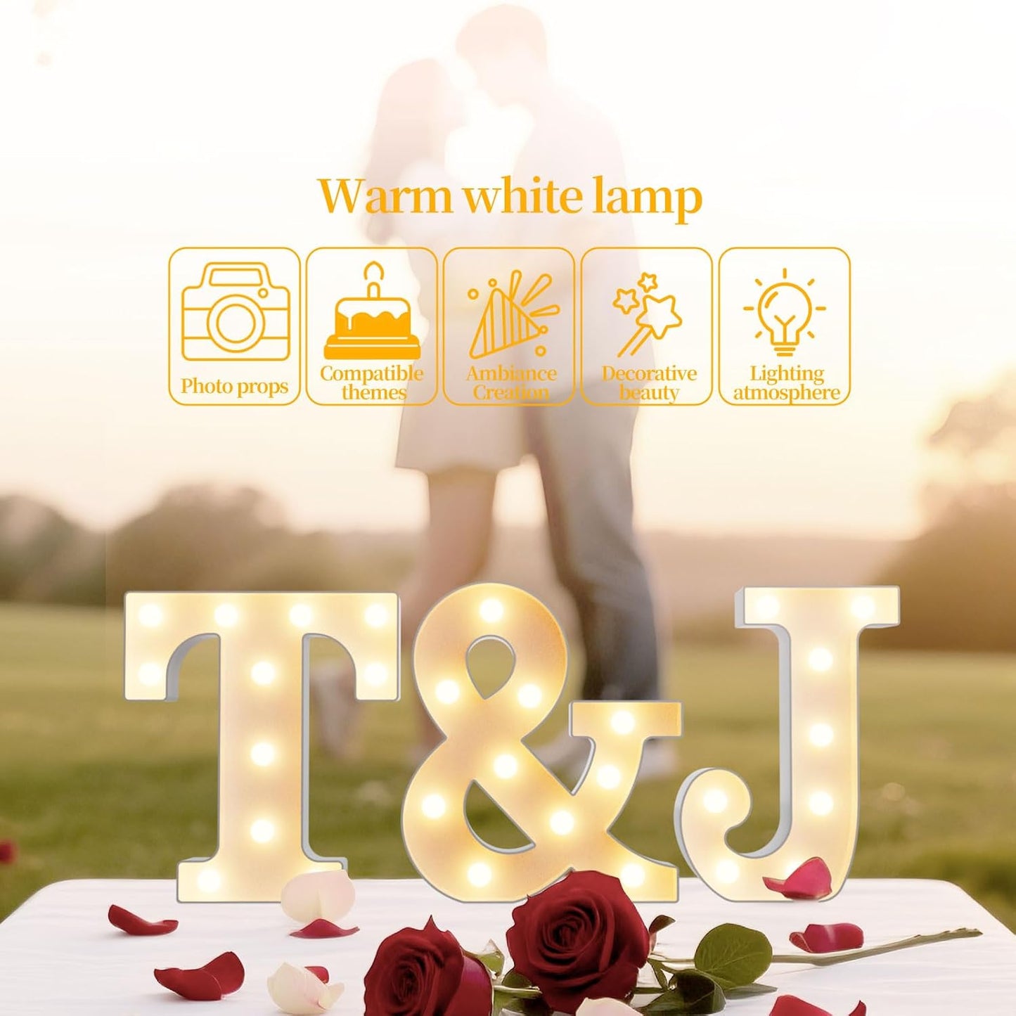 LED Marquee Light Up Letters Sign - Lighted Letters Alphabet for Birthday, Graduation, Bar Wall & Table Party Decor, Wedding Anniversary and Christmas Decorations, Letter W