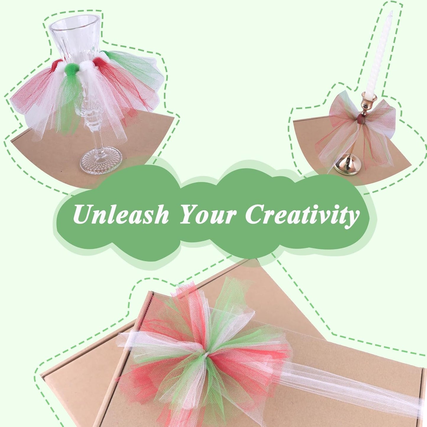 Classic Green Tulle Fabric Roll 6" by 100 Yards (300 ft) Soft Tulle Spool for DIY Crafting Favor Supplies, Tutus, Wedding, Party Decorations, Gift Wrapping