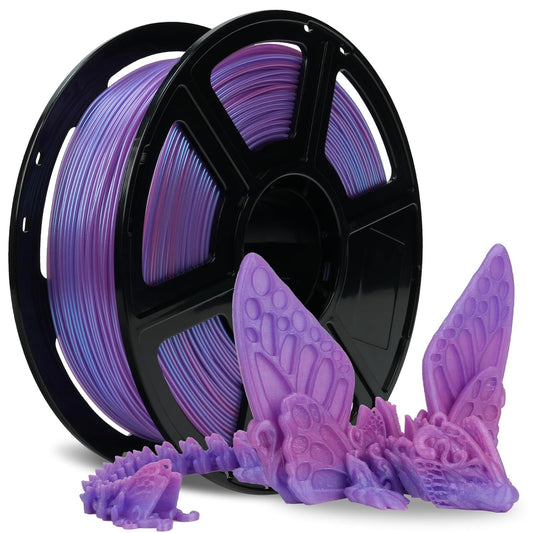FLASHFORGE Rapid PLA Filament 1.75mm +/- 0.02mm Blue to Pink Gradient, Max 500mm/s High Speed Printing, 3D Printer Filament 1kg(2.2lbs), Changing Colors with Light