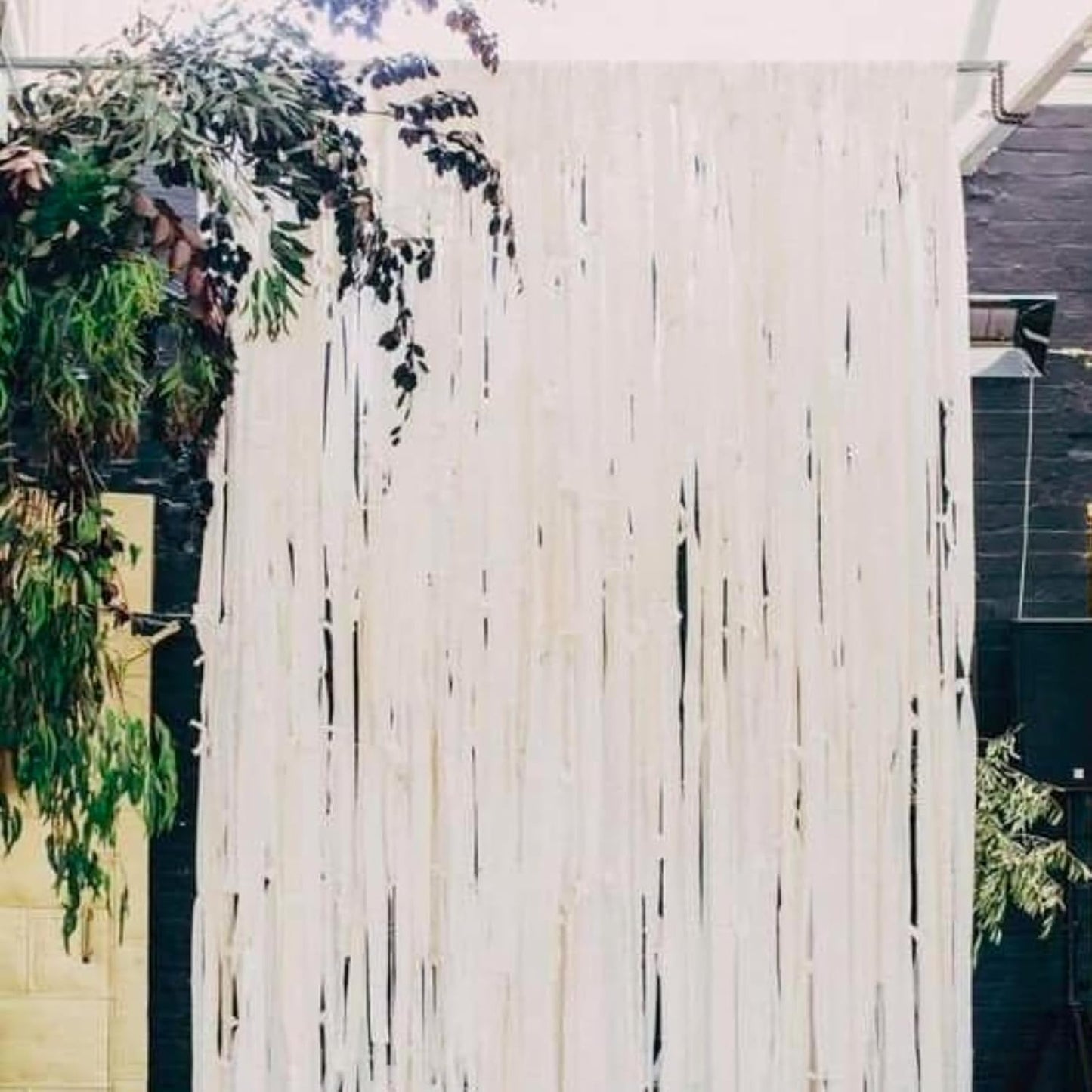 PartyWoo White Crepe Paper Streamers 4pcs 328ft Pack of Pearl White Crepe Paper Streamers for Wedding Graduation Baby Shower Engagement Anniversary Bachelorette Winter Birthday Party Decorations