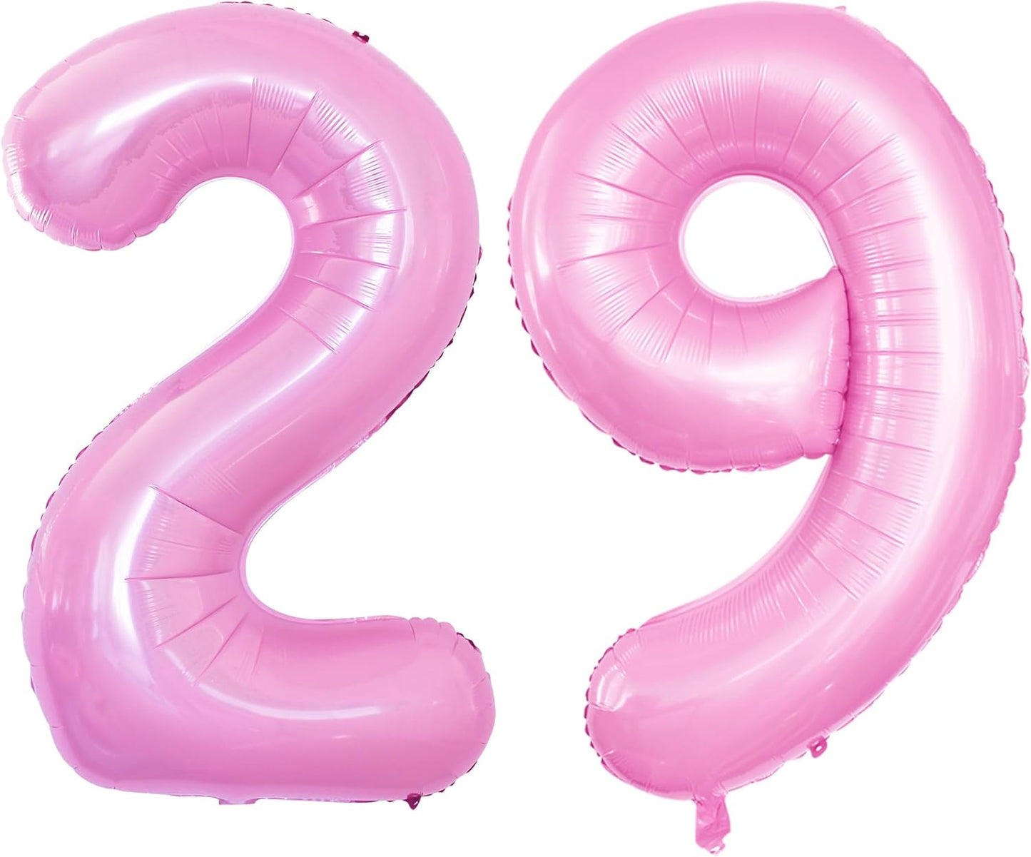 GOER Number 29 Balloons for 29th Birthday Party Decorations,42 Inch Jumbo Foil Helium 92 Balloons for 92nd Birthday Party Decoration (Light Pink)