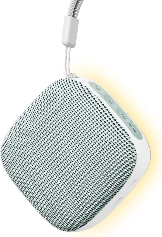 Portable Sound Machine for Travel, White Noise Sound Machine for Sleeping, 52-Hour Lasting Mini Noise Machine with 21 Quality Non-looping Sounds, Headphone Jack, Memory, Timer for Adults,Hotel(Green