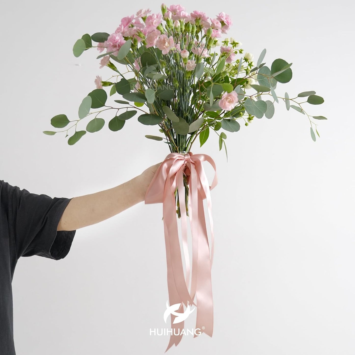 HUIHUANG 1.5 inch Wide Satin Ribbon 50 Yards Rose Gold Double Face Polyester Silk Satin Ribbon for Gift Wrapping Hair Bows Making Floral Bouquet Wedding Invitation Decor Party Favor and Craft Supplies