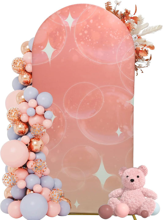 Wedding Arch Cover 6.6FT Spandex Arch Backdrop Cover Stretchy Backdrop for Wedding Birthday Party Decoration Baby Shower