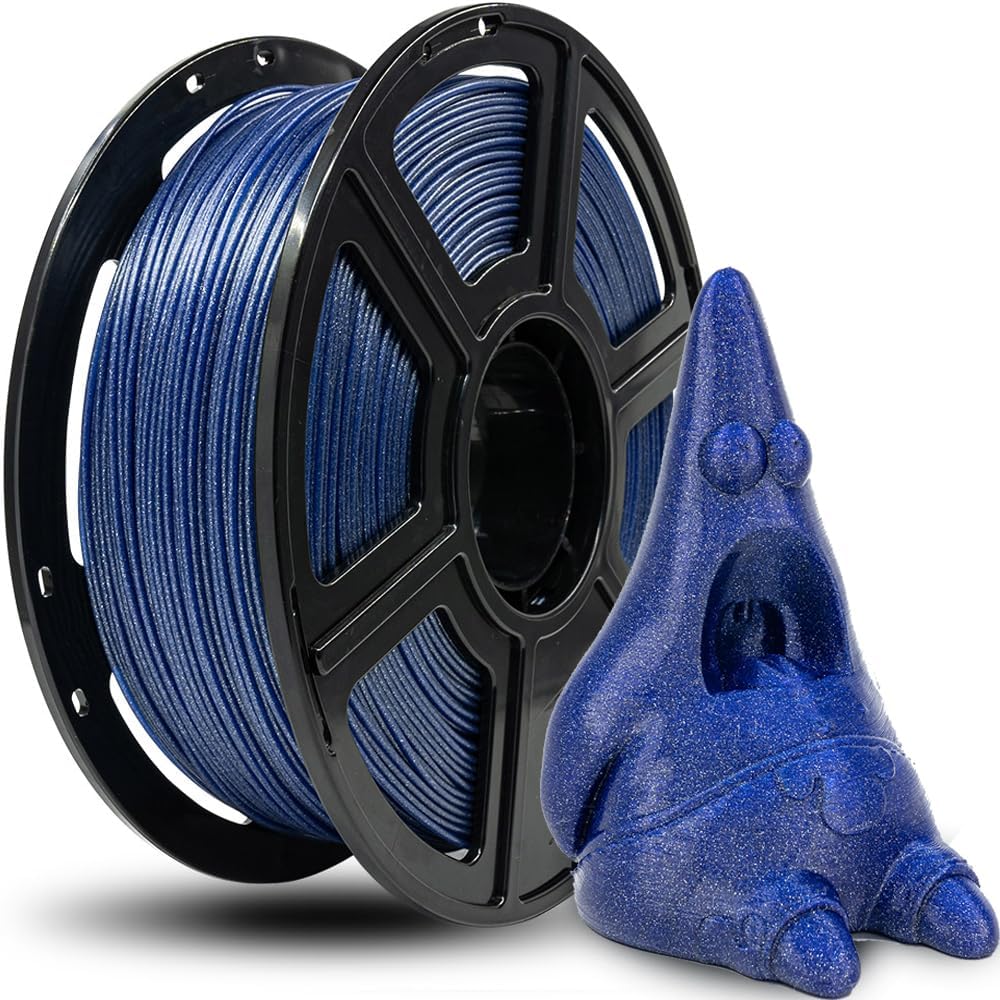 FLASHFORGE 3D Printer Filament, PLA Galaxy Filament 1.75mm, 1KG Spool (2.2lbs), Dimensional Accuracy +/- 0.02mm for FDM 3D Printers, Better Tenacity & No Knotting (Blue)