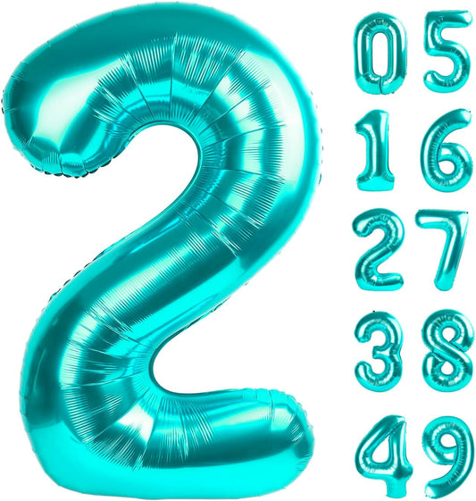 Teal Blue number balloon 2026