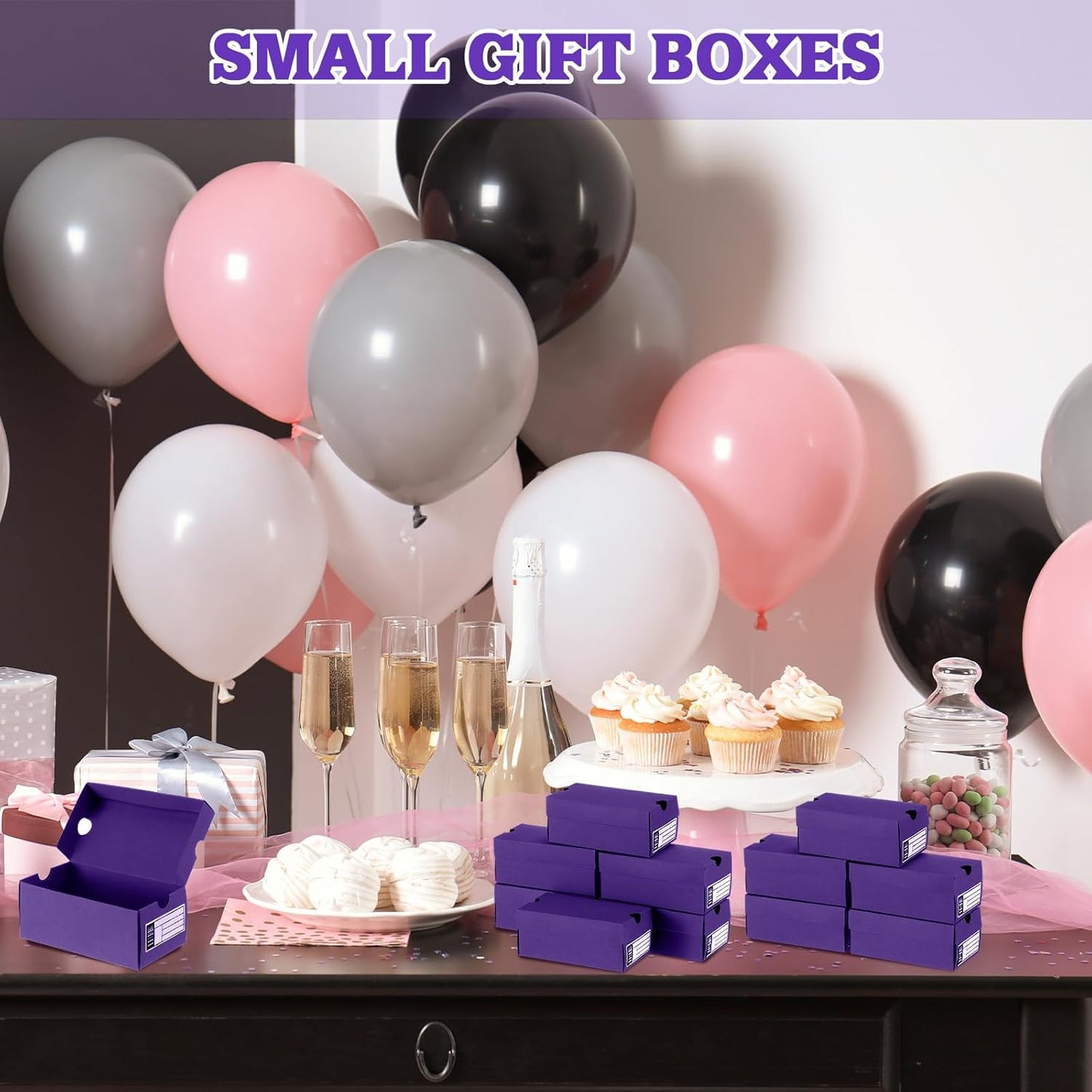 12 Sets Mini Shoe Gifts Boxes for Party Favors 4.7 x 2.5 x 2 Inch Sports Mini Sneaker Box with Editable Label for Candies Cookies Snacks (Purple, 4.7 x 2.5 x 2 Inch)