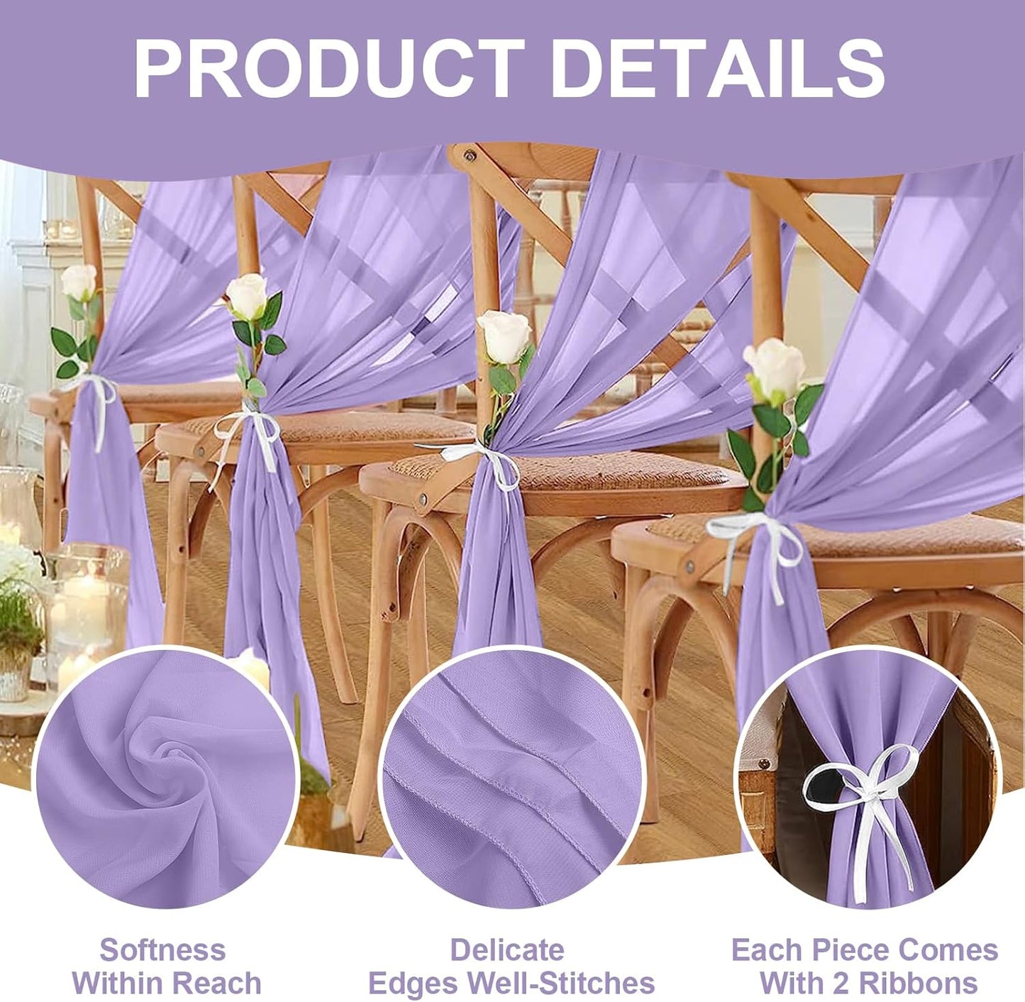 10 Pack 10ft Light Purple Chiffon Table Runners Wedding Table Runner Sheer Romantic Tulle Table Runner for Christmas Wedding Bridal Tea Party Baby Shower Birthday Party Table Decorations(120 x 12 in)