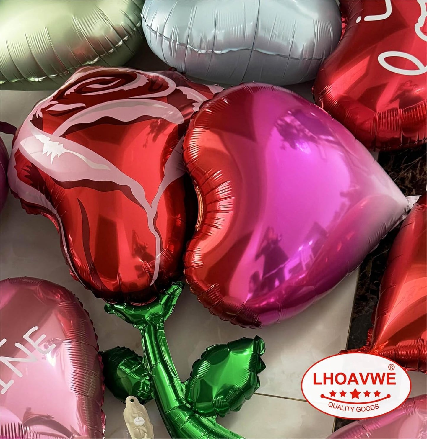 Gradient Pink Heart Shaped balloons Pack of 10,18 Inch Love Valentine Balloons Heart Romantic Balloons For Valentines Day Propose Marriage Wedding Bridal Shower Engagement Party Decorations