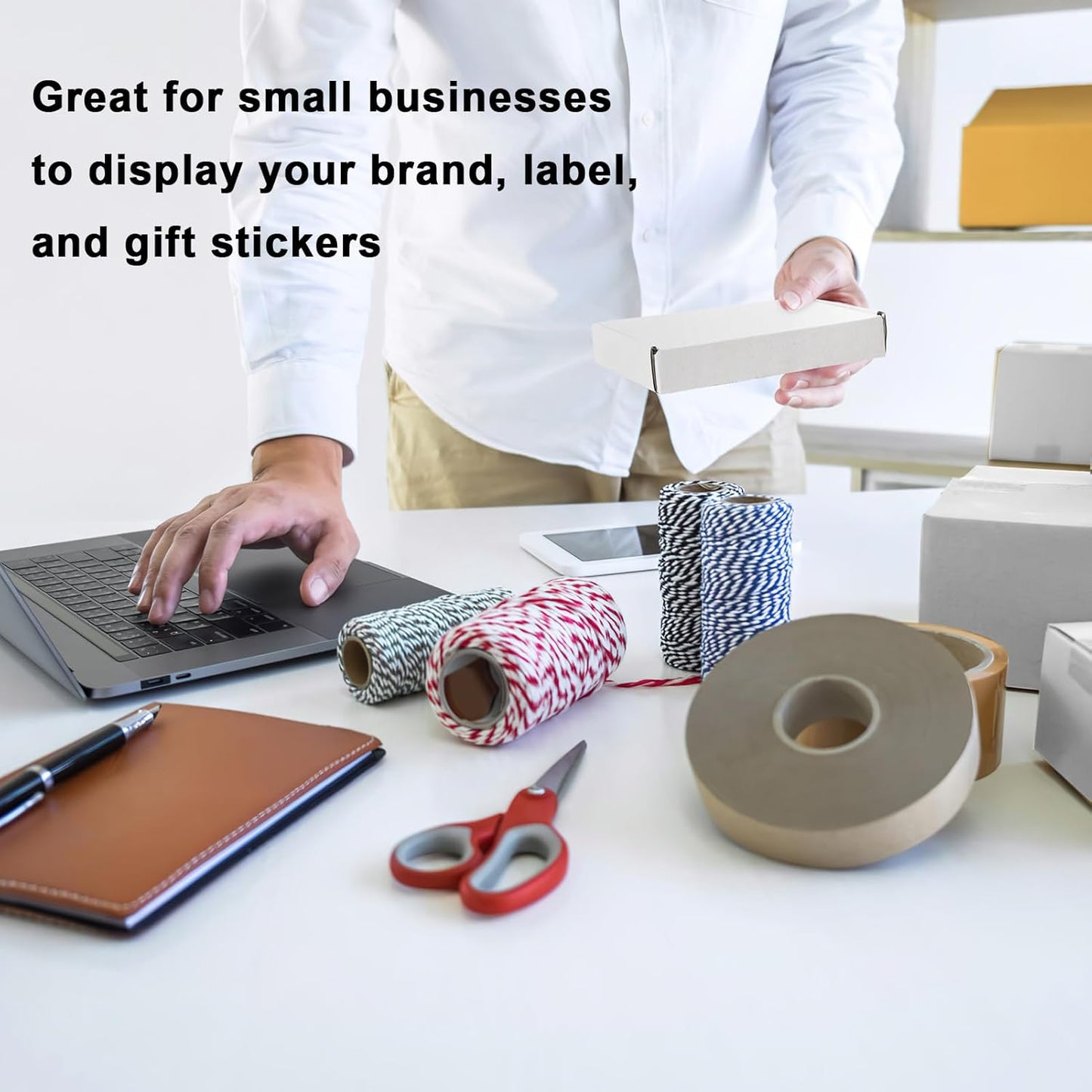 MEBRUDY 6x4x1 Inches Shipping Boxes Pack of 50, Small Corrugated Cardboard Box for Mailing Mailer Packing, White