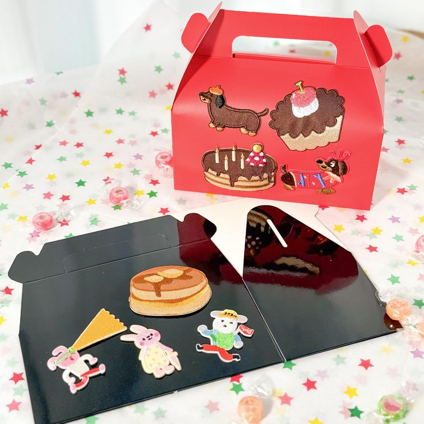 UnicoPak 30 Pack Black Gable Treat Boxes, Party Favor Boxes, Gift Boxes for Kids, for Snacks, Candy, Toys, Birthday Party, Wedding, Halloween, Christmas – 6.5x3.5x3.5 Inches