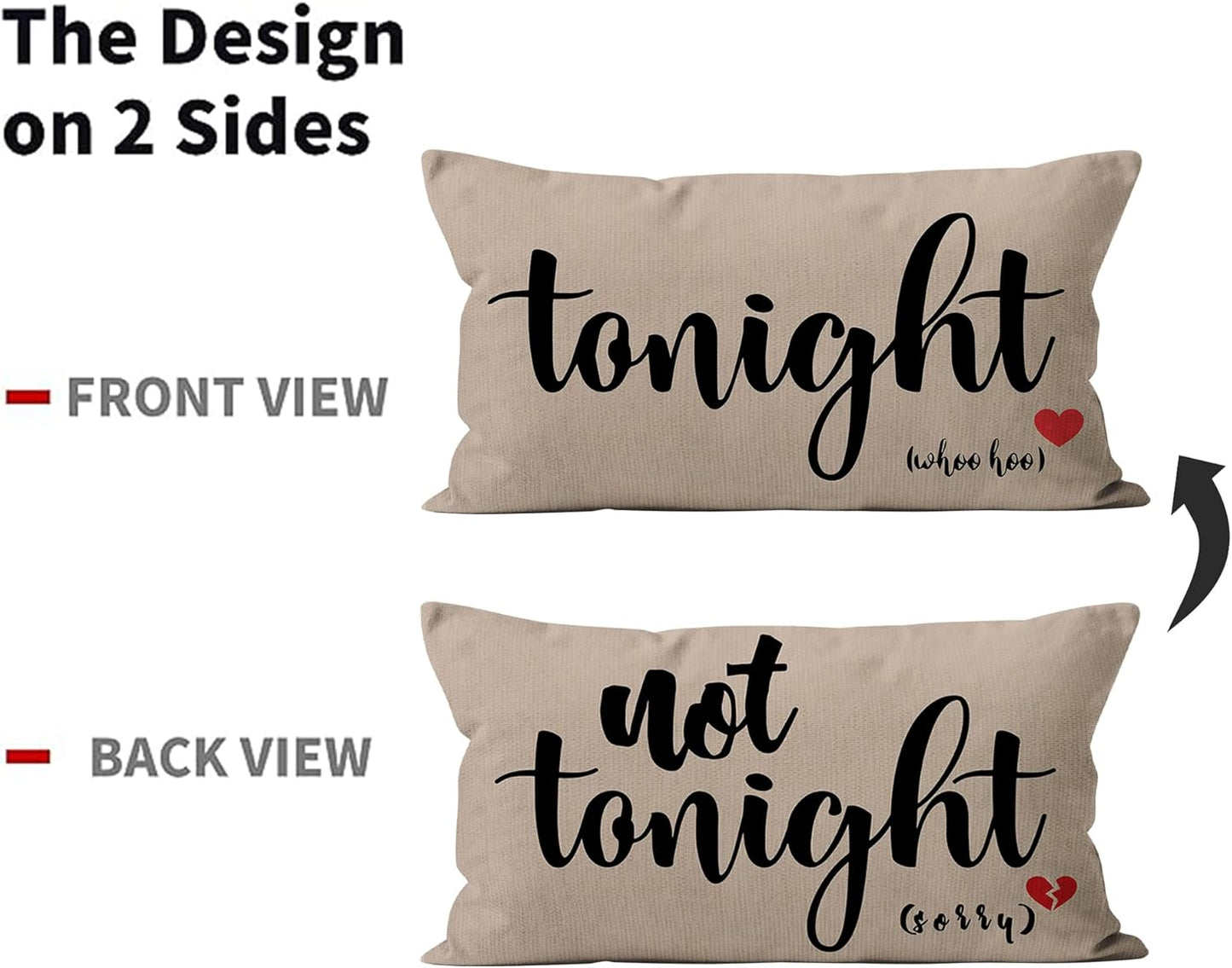 Mancheng-zi Bridal Gift,12x20 Pillow Cover,Bridal Shower Gifts,Funny Couples Reversible Linen Pillow Cover, Bachelorette Party Gifts,Bridal Gifts for Bride,Wedding Gifts for Bride(Light Brown)