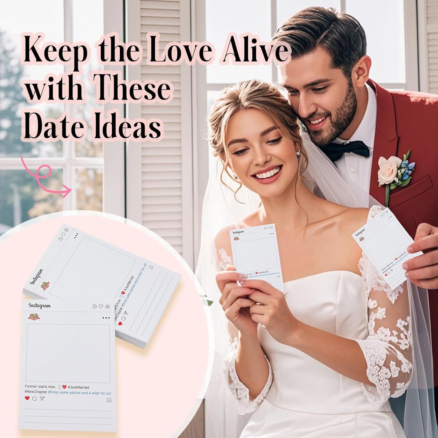 Bridal Shower Games Bridal Shower Advice Cards Wedding Games 50 Guests Advice and Wishes InsStyle