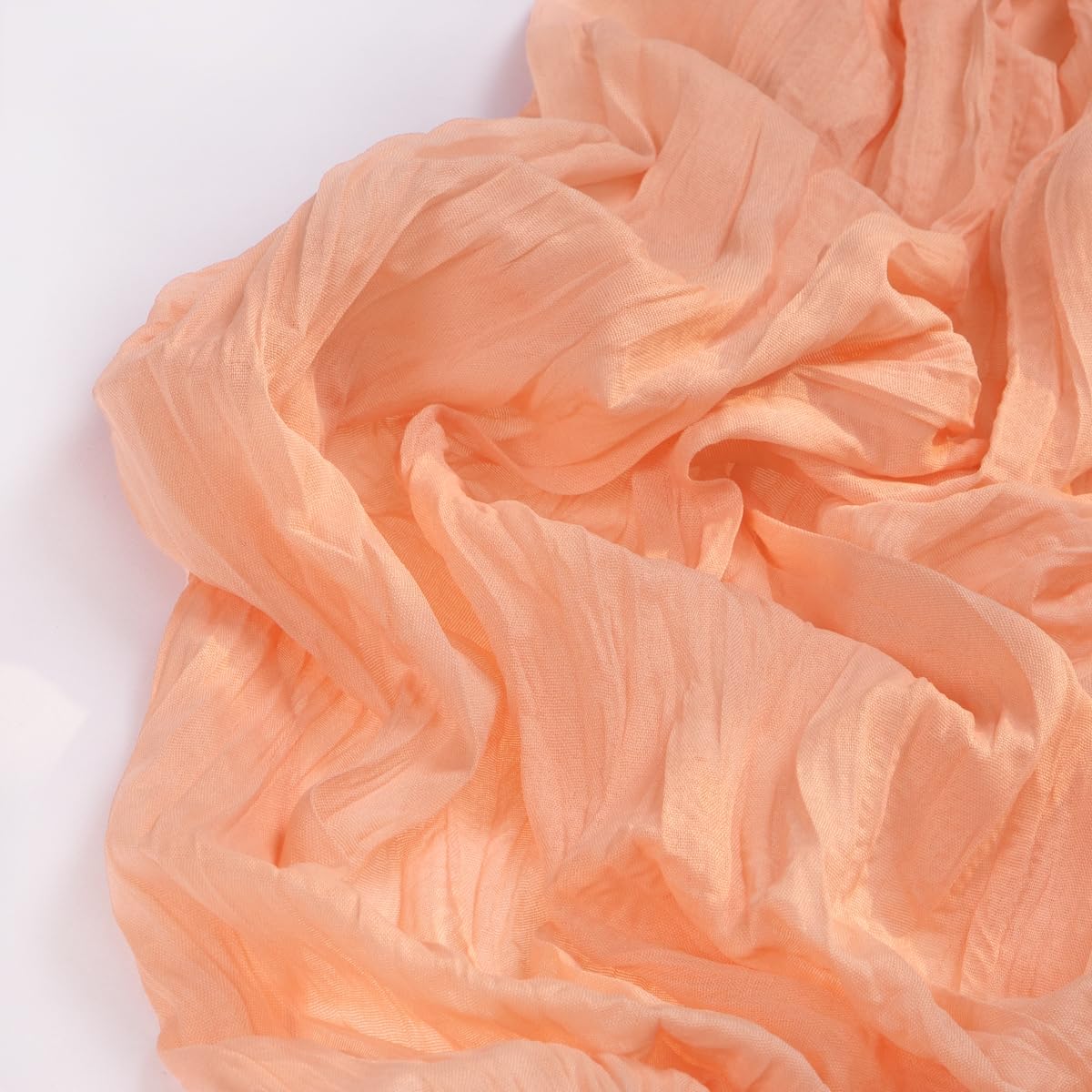 Peach Cheesecloth Table Runner 10 Pack Fall Table Runners Boho Gauze 120 Inches Cheese Cloth Fall Table Decorations for Sweet Little Peach Baby Shower Decor Wedding Bridal Thanksgiving Party