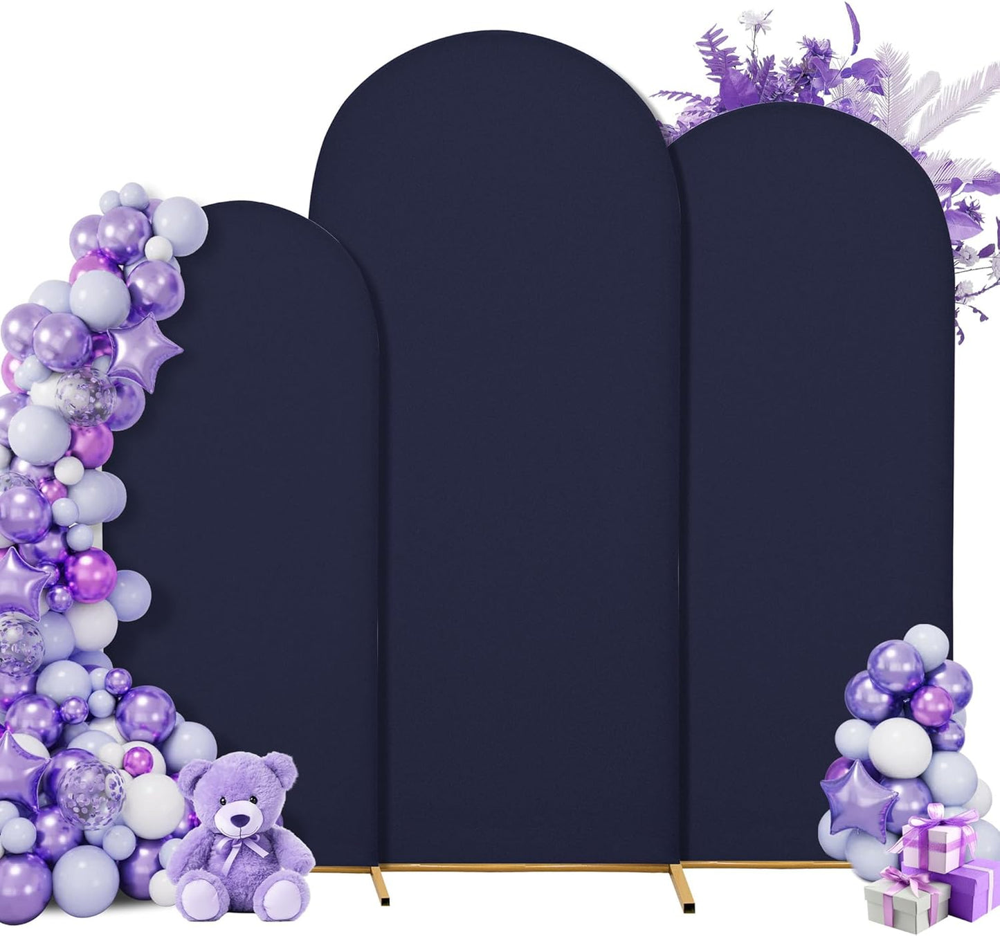 Wedding Arch Cover 4FT 5FT 6FT Arch Backdrop Cover Spandex Fitted Arch Cover for Round Top Chiara Backdrop Stand Covers for Wedding Birthday Party Baby Shower Banquet Ceremony Decoration