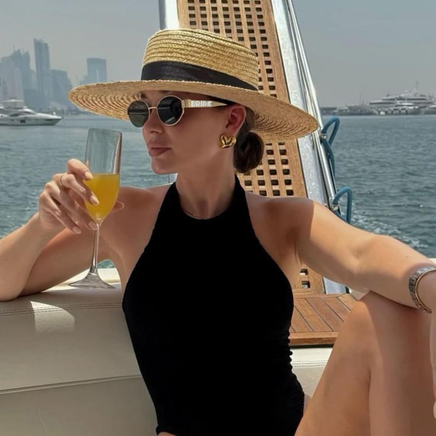 Bride's Babes Bride Sunglasses,Bachelorette Party Decorations,Bridal Shower Accessory,Metal Frames Shades,Bride To Be Gift