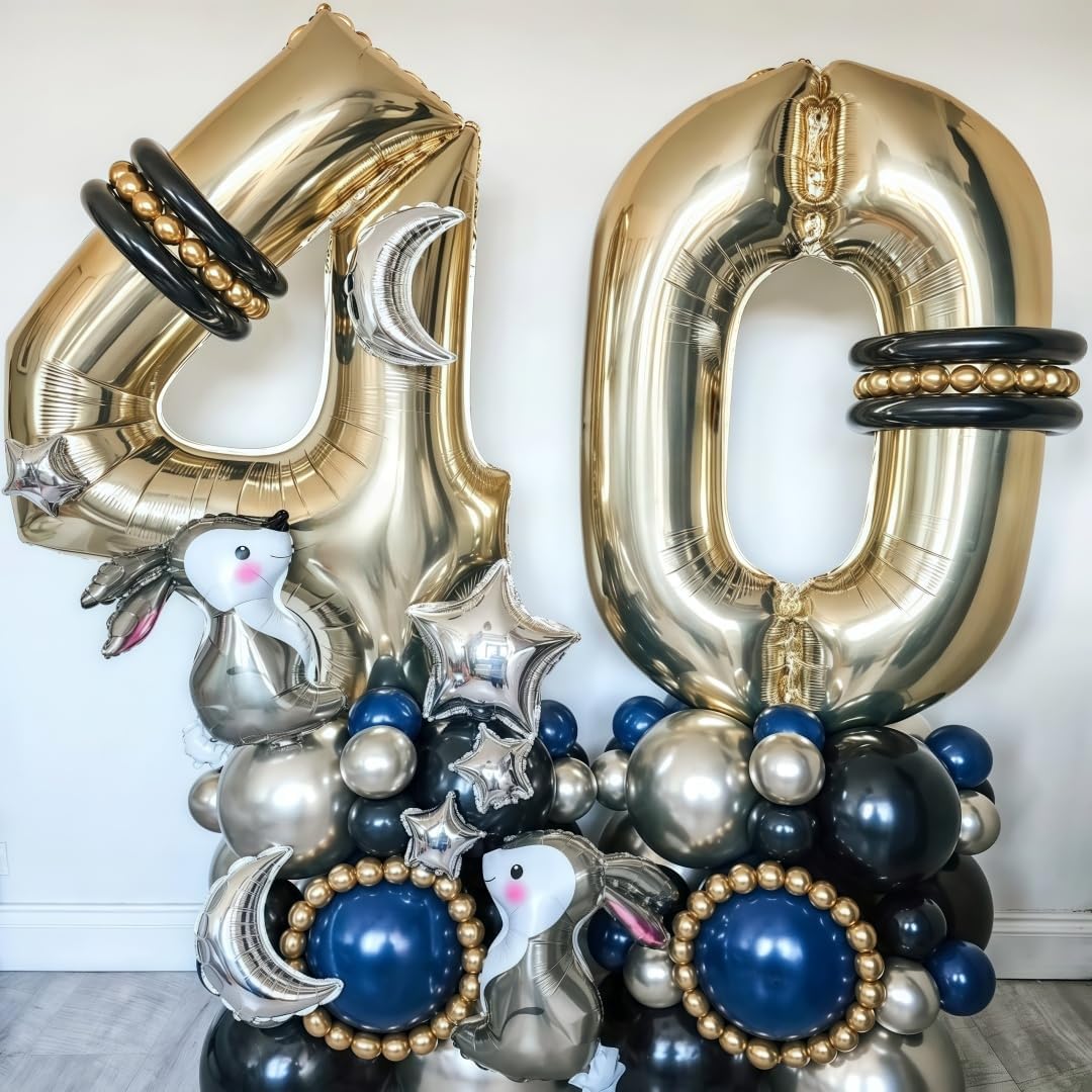 Champagne Gold 0 Balloon,40 Inch Light Gold Number 0 Balloon Big Foil Mylar Helium 0 Balloon for Birthday Party