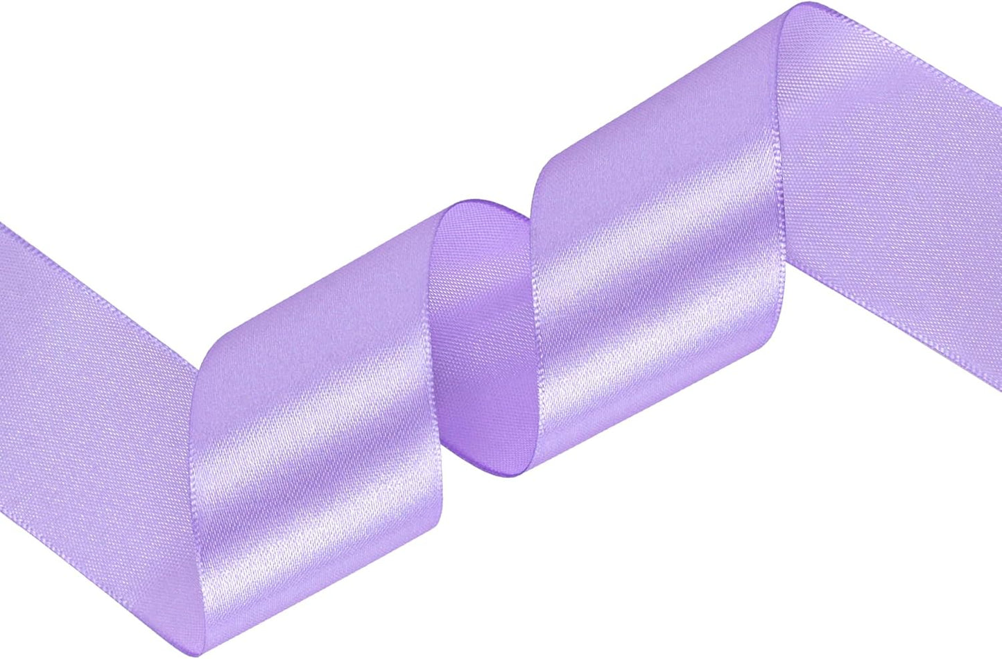 Light Purple Satin Ribbon 1-1/2 inch X Continuous 25 Yards, Single Face Polyester Ribbon Perfect for Gift Wrapping, Flower Bouquet, Wedding Decor, Crafts, Bow Making, Sewing and More