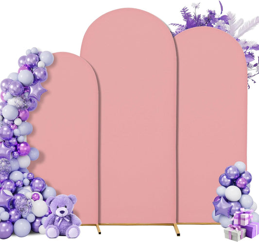 Wedding Arch Cover 4FT 5FT 6FT Arch Backdrop Cover Spandex Fitted Arch Cover for Round Top Chiara Backdrop Stand Covers for Wedding Birthday Party Baby Shower Banquet Ceremony Decoration