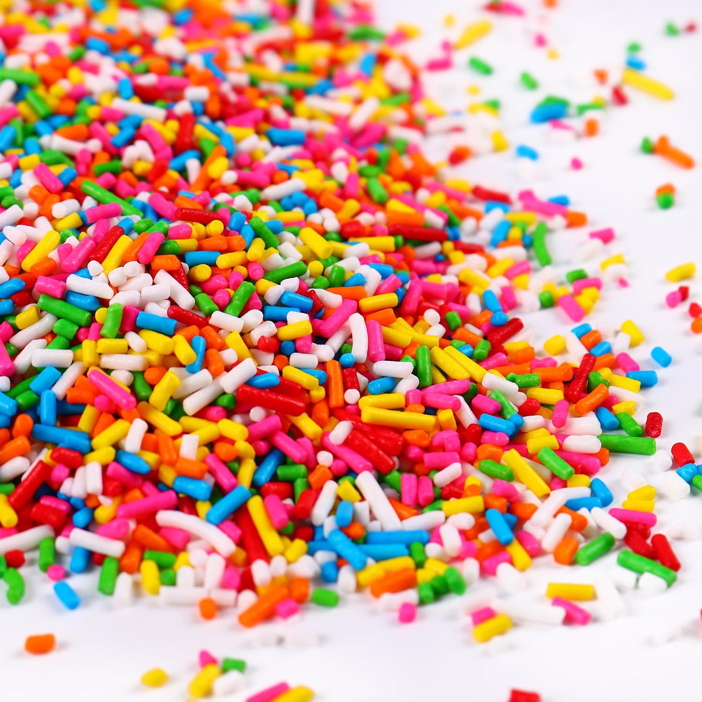 Rainbow Sprinkles for Cake Decorating, Edible Jimmy Bulk, Sprinkles Candy for Cake, Cupcake, Cookies, Macaron, and Ice Cream Topping(120g/4.23oz)