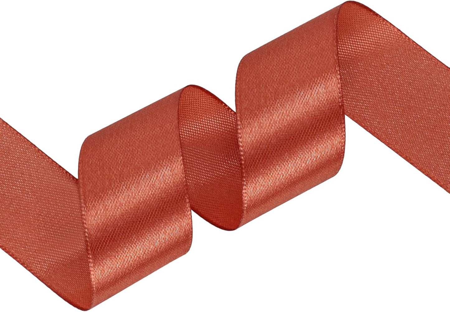 Copper Satin Ribbon 1 inch X Continuous 100 Yards, Single Face Polyester Ribbon Perfect for Gift Wrapping, Flower Bouquet, Wedding Decor, Crafts, Bow Making, Sewing and More