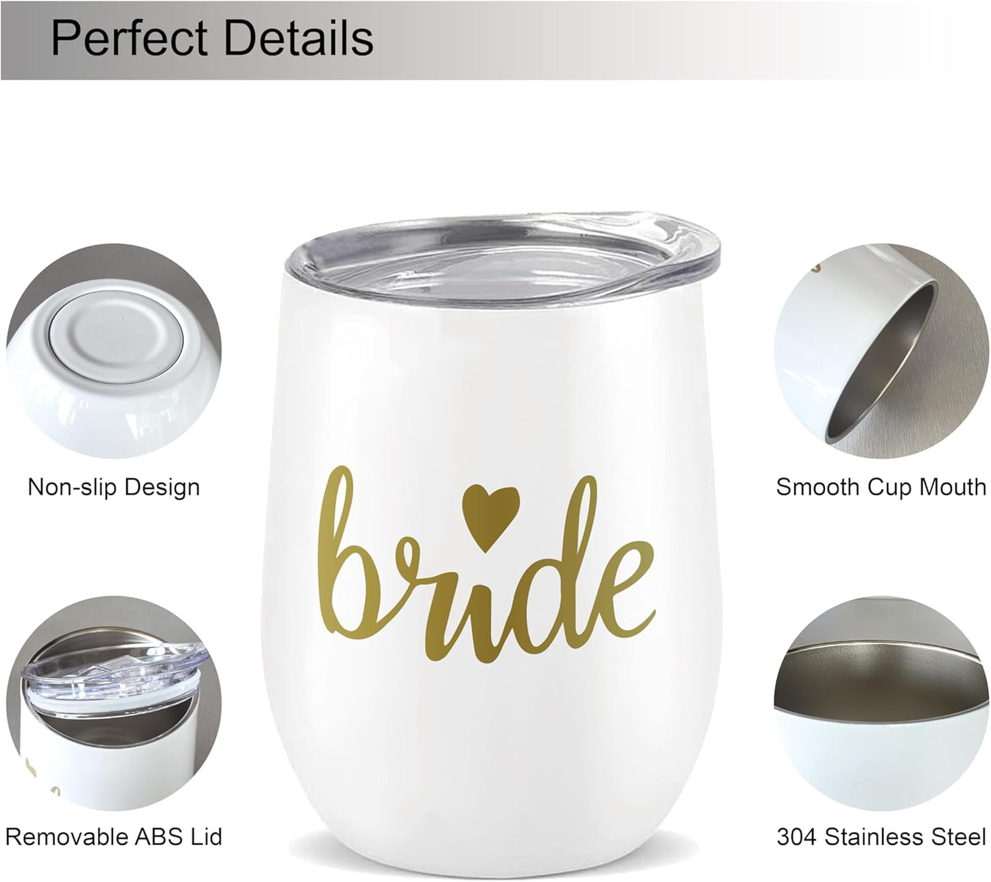 Bride Squad Bachelorette Party Cups 10 Pcs Team Bride Cups Bridesmaid Gifts Tumblers 12 Oz Insulated Cups with Lid and Straw(Lavender)