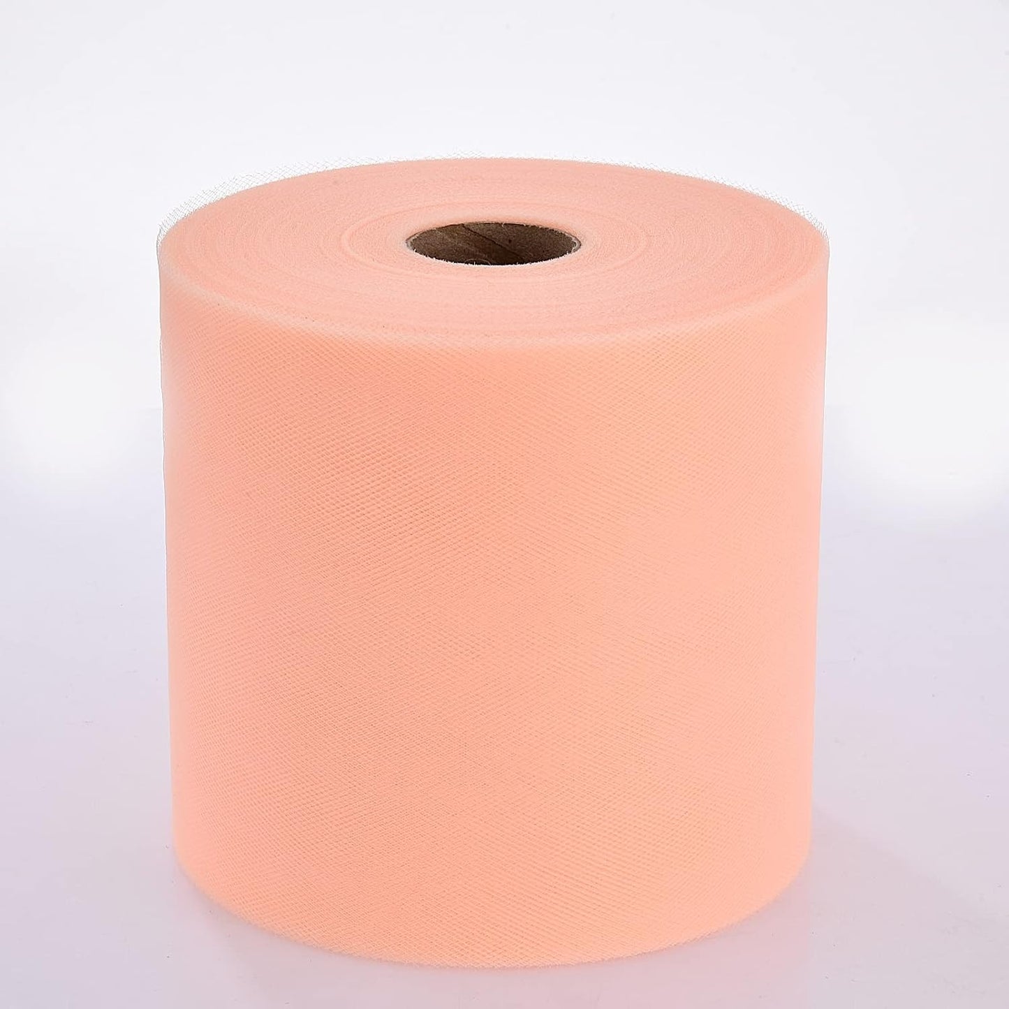 Tulle Fabric Roll, 6” by 200 Yards (600FT) Tulle Organza Fabric Spool for DIY Tutu Skirt Baby Shower Decor Wedding Backdrop Crafts Birthday Party Supplies(New-Champagne)