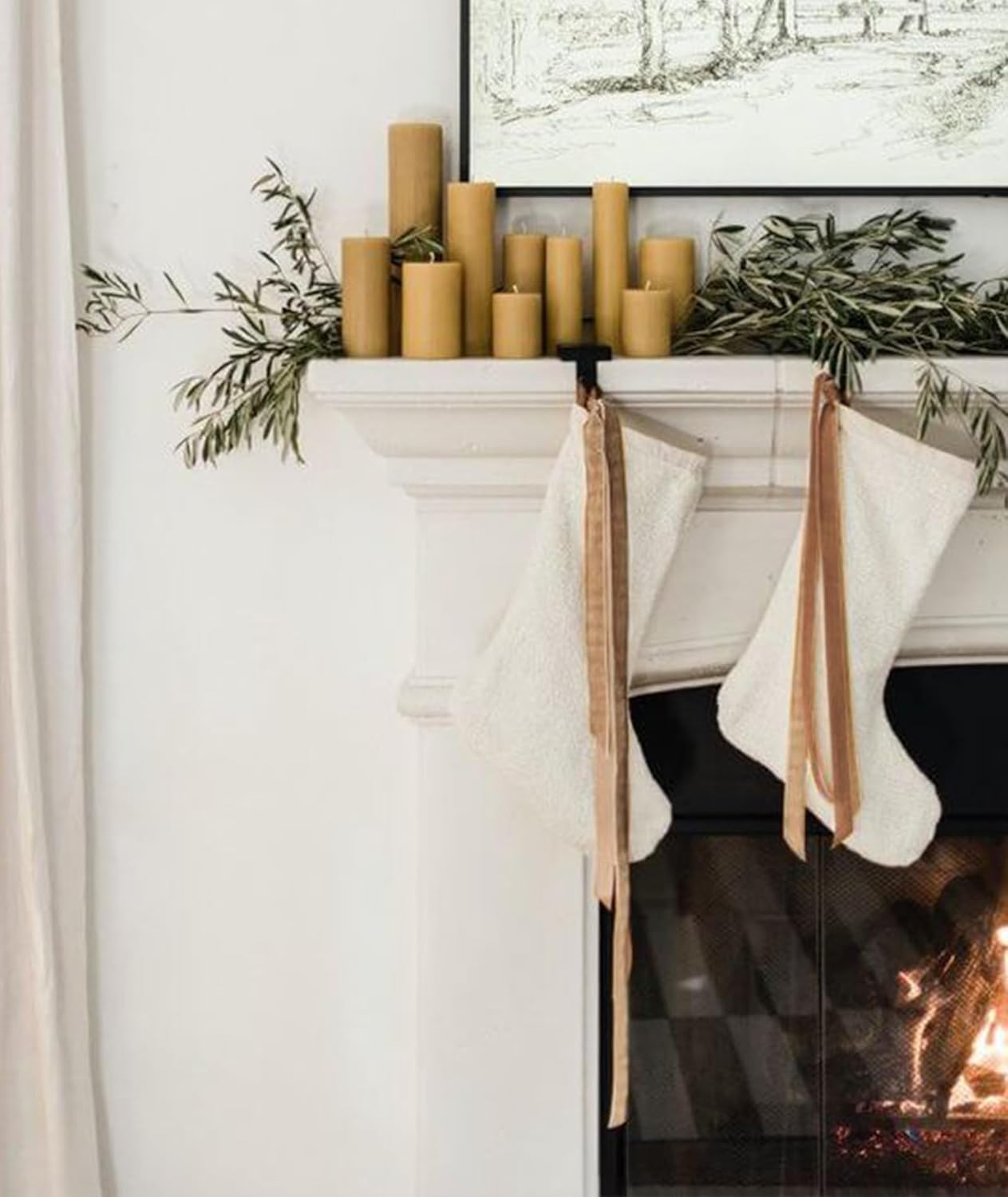 Khaki Velvet Ribbon 5/8'' 25 Yards for Christmas Tree, Gift Wrapping, Flower Bouquet, Wreath Decorations, Bow Making