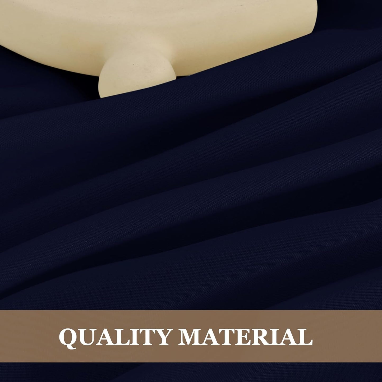 Fitable Elegant Rectangle Table Clothes, 6 Pack - 90 x 132 Inch, Navy - Reusable and Washable Tablecloths, Polyester Fabric Table Covers for Wedding, Party, Banquet, Formal Events