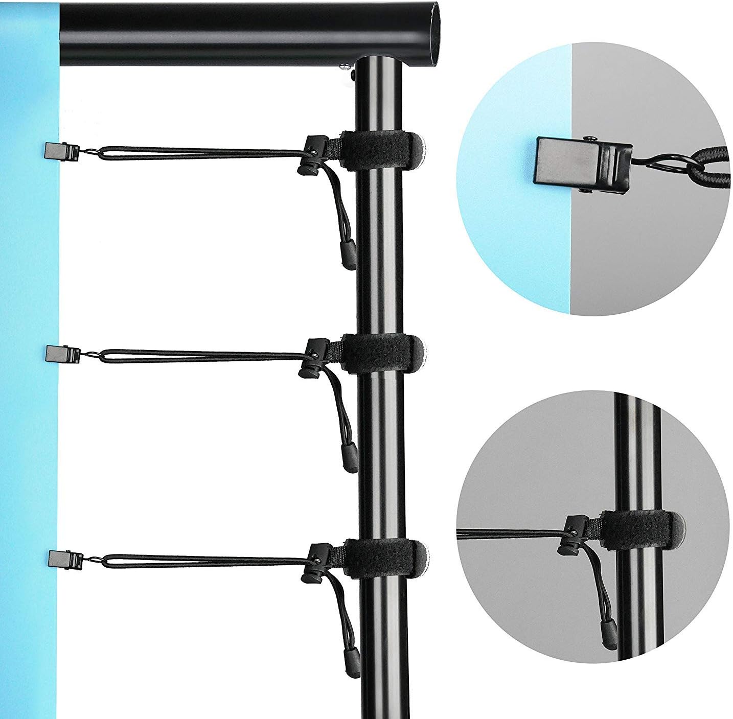 SLOW DOLPHIN 10x 8.5 ft Photo Backdrop Stand, Adjustable Photography Background Support System Stand for Photo Video Studio with Carrying Bag, Clips, Clamps