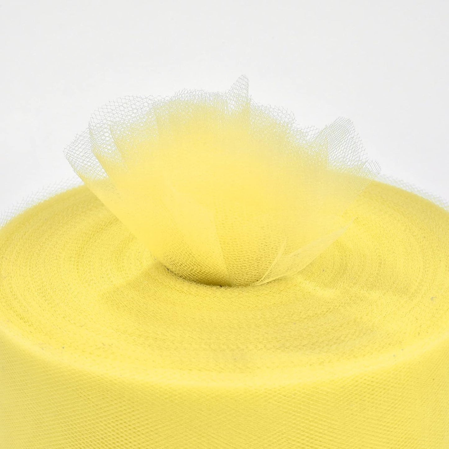 Tulle Fabric Roll, 6” by 200 Yards (600FT) Tulle Organza Fabric Spool for DIY Tutu Skirt Baby Shower Decor Wedding Backdrop Crafts Birthday Party Supplies(Lemon Yellow)