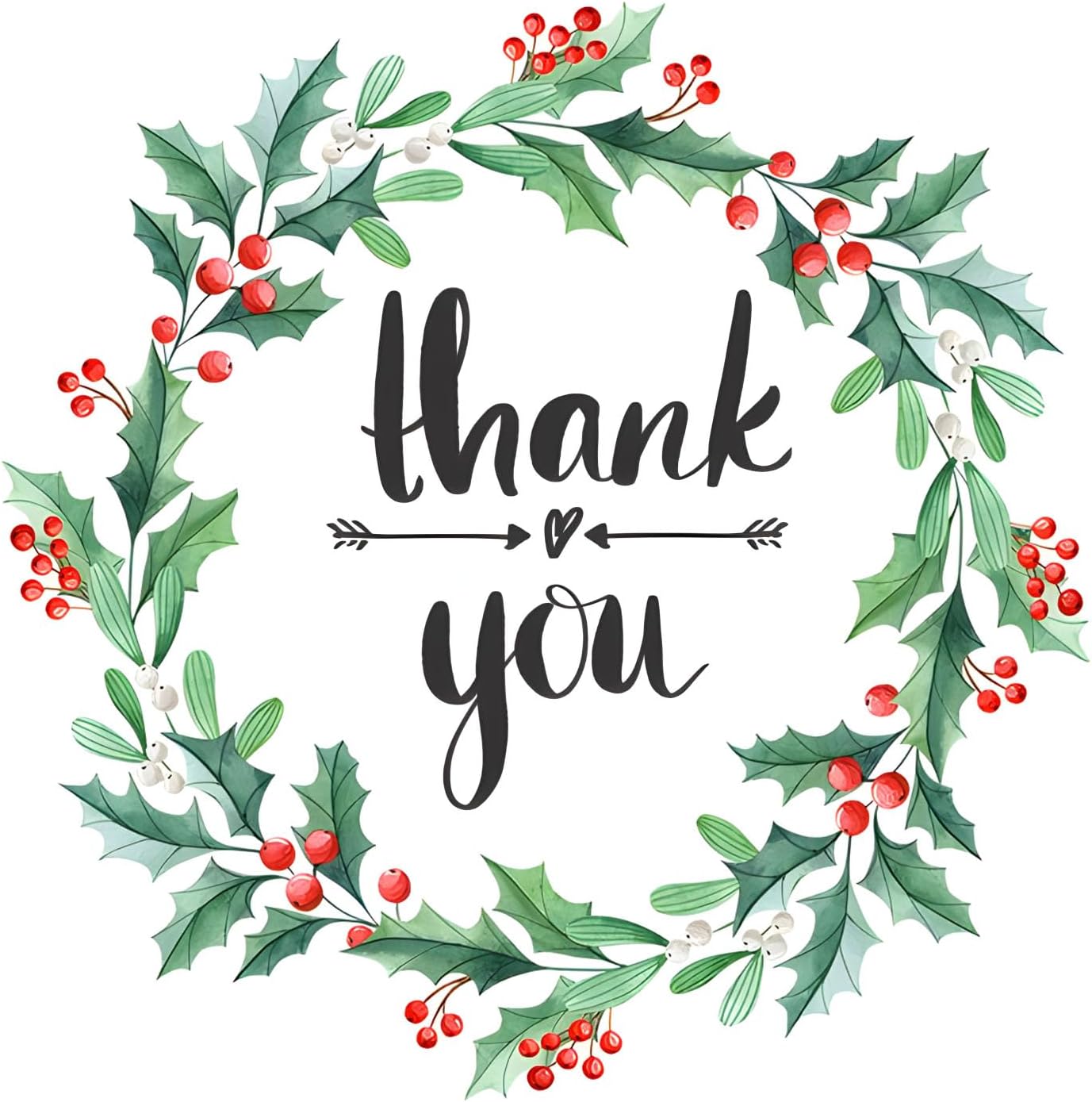 Custom Stickers for Weddings, Birthdays & Businesses - Personalized Labels with Your Logo - Waterproof, Fade and Heat Resistant - Pack of 100-1000 (Wreath S, 3 Inch)