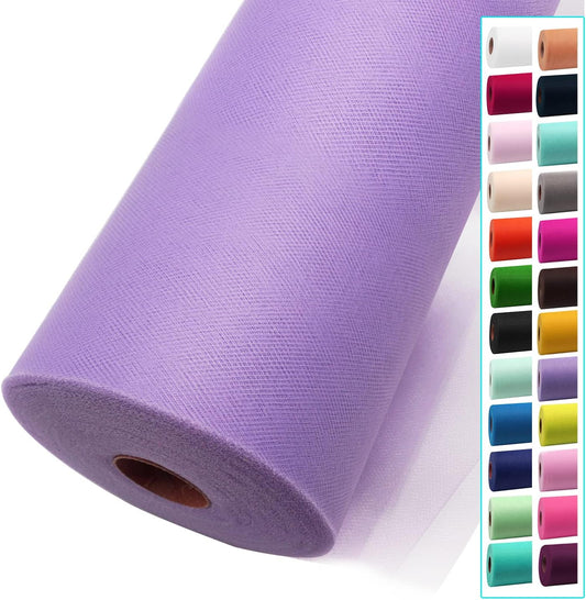 Lavender Tulle Fabric Rolls 54 Inch by 40 Yards Tulle Bolt Spool for Wedding Decorations DIY Tutu Baby Shower Table Skirt Ceiling Decor Birthday Party Craft Supplies
