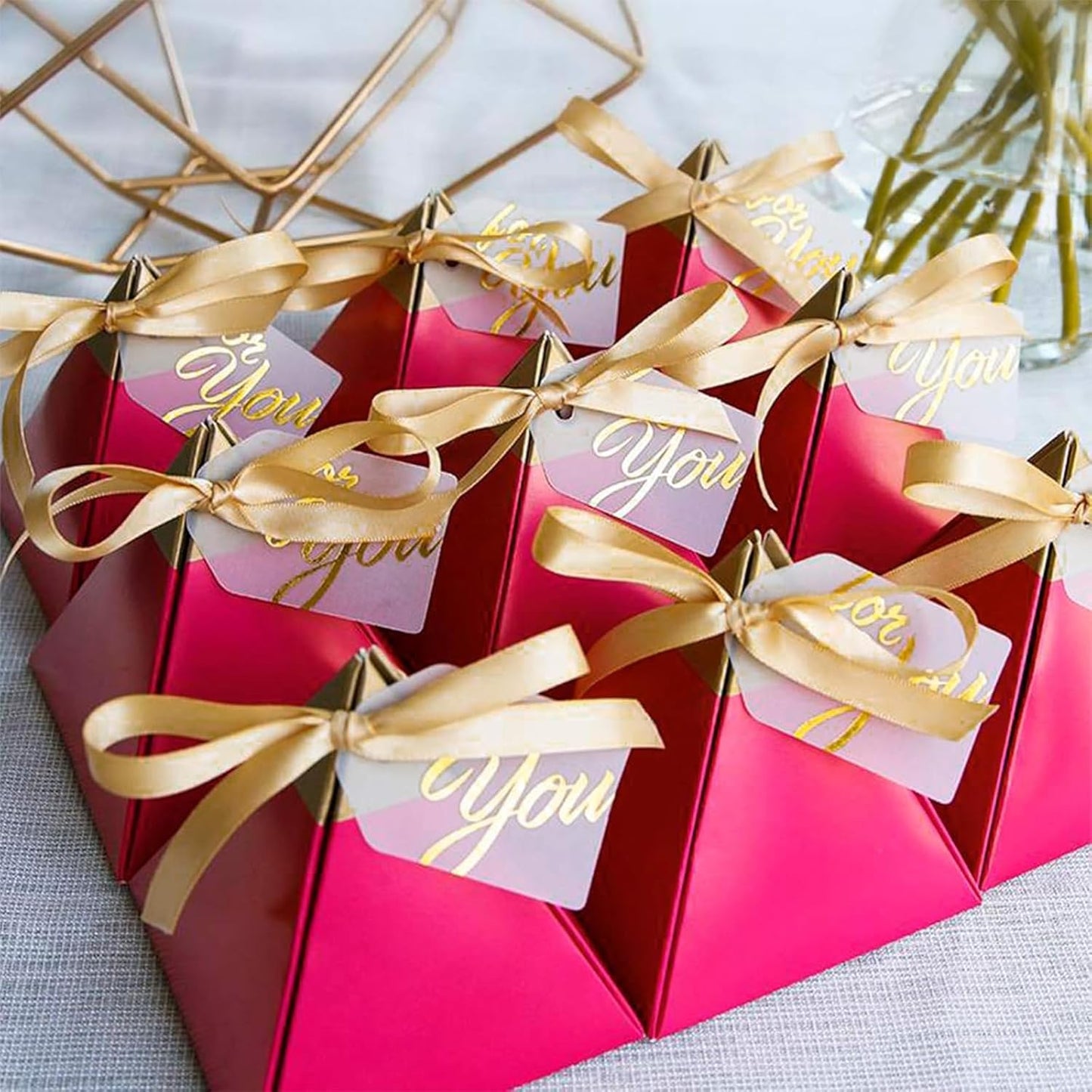 3/8" x 230 Yards Gold Satin Ribbon Single Faced Bulk Fabric Ribbons for Gift Wrapping, Crafting, Scrapbooking, Bows and Card Making