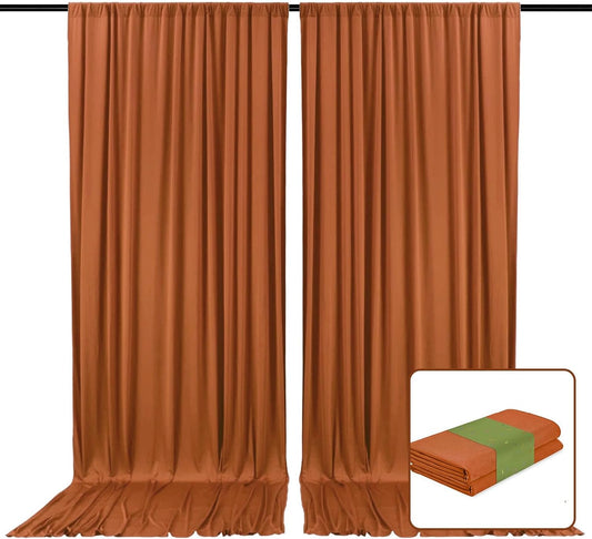 2 Panels Bronzer Backdrop Curtain, 10 x 7 Feet Background Curtains for Parties, Weddings, Baby Showers, Bachelorette Halloween, Christmas Birthday Party Photoshoot Backdrop Curtains Decorations