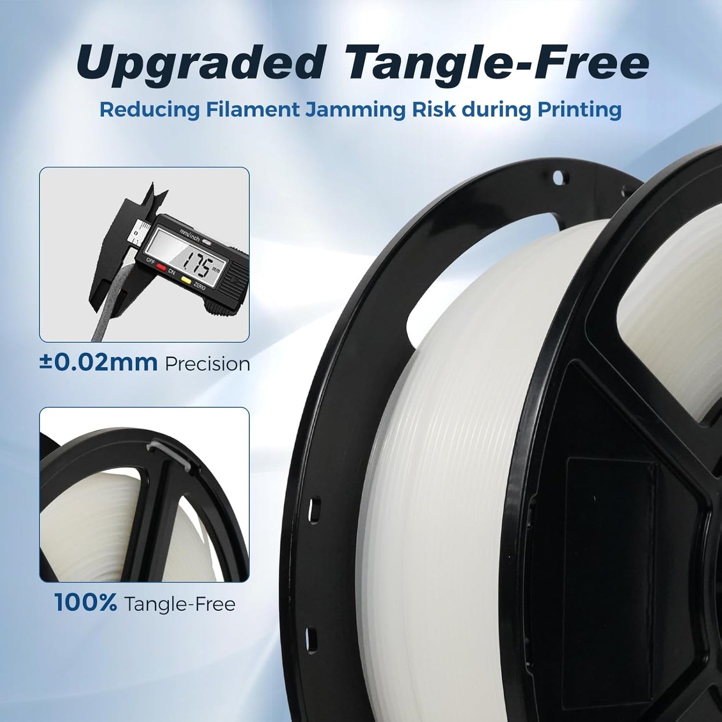 FLASHFORGE High Speed PLA Filament, 1.75mm, 500mm/s, High Speed Printing, Fast 3D Printer Filament, Robust and High Flow for Fast Printing, 2.2lbs/Spool