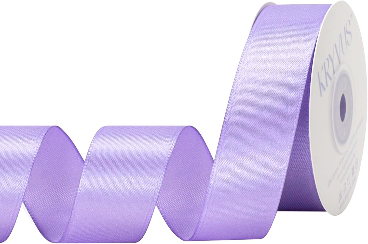 Light Purple Satin Ribbon 1 inch X Continuous 25 Yards, Single Face Polyester Ribbon Perfect for Gift Wrapping, Flower Bouquet, Wedding Decor, Crafts, Bow Making, Sewing and More