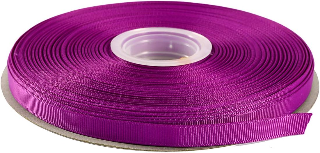 ITIsparkle 3/8" Inch Grosgrain Ribbon 50 Yards-Roll Set for Gift Wrapping Scrap Books Party Favor Hair Braids Baby Shower Decoration Cake Decoration Floral Arrangement Craft Supplies, Purple Ribbon