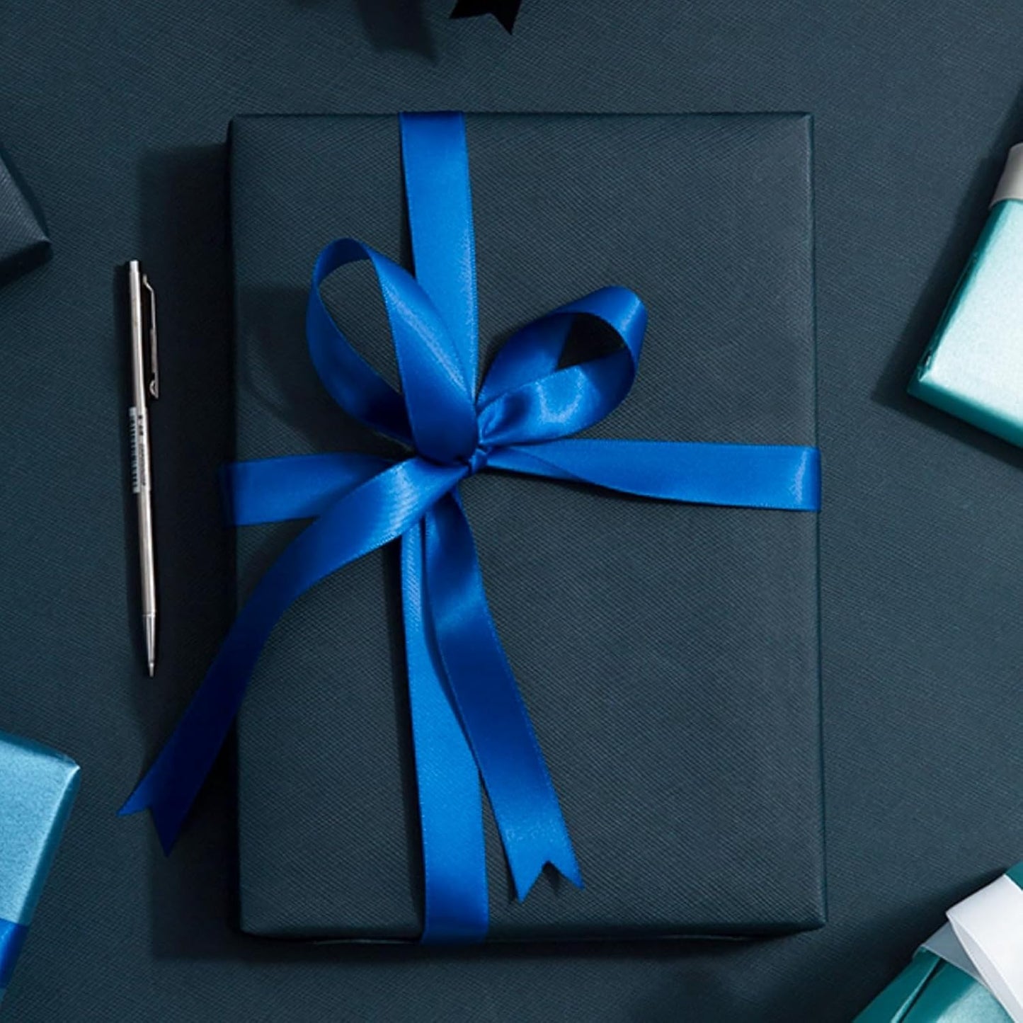 5/8" x 50 Yards Royal Blue Satin Ribbon Single Faced Fabric Ribbons for Gift Wrapping, Crafting, Bows Making, Sewing, Wedding, Home Decor