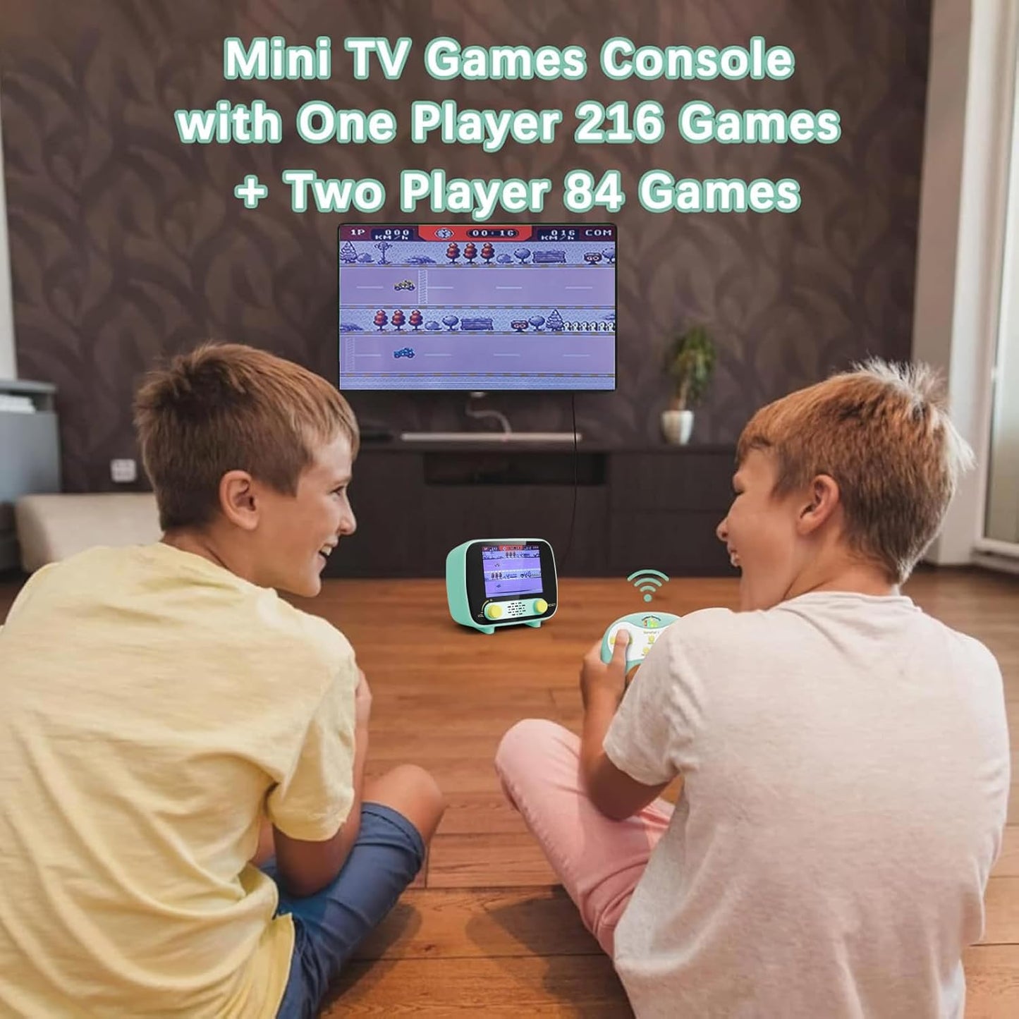 Mini Arcade Machine, Retro Gaming Console, Handheld Game Console, 2.8 Inches, (One Player 216 Classic Games, Two Player 84 Classic Games), Supports for 2 Handheld Controller & AV Output TV