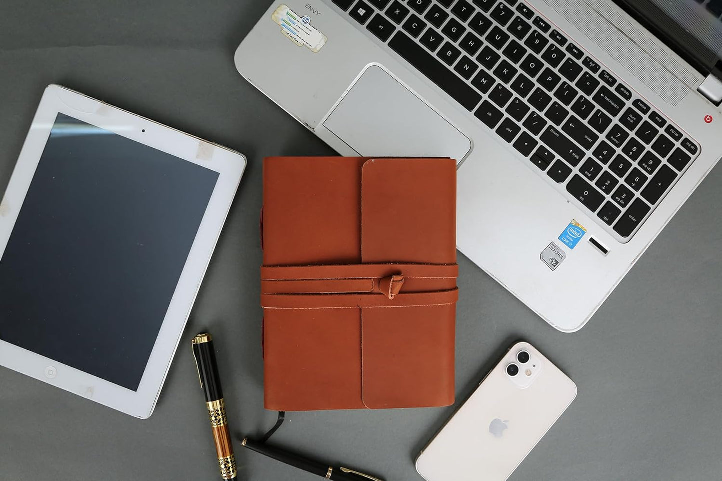 Handmade Leather Journal | Writing Notebook Diary | Bound Daily Notepad For Men & Women Unlined Paper Medium, Writing Pad for Artist, Sketch