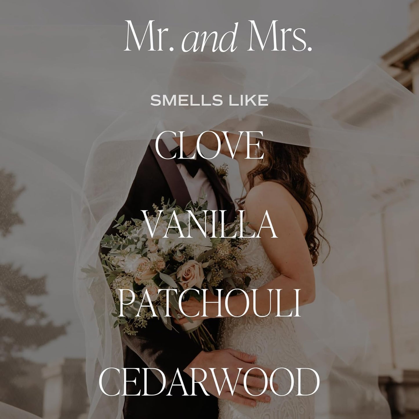 Sweet Water Decor Mr. + Mrs. Candle - Gold Pepper, Clove Leaf, Nutmeg and Lavender Scented Candle for Home - 9oz Clear Jar with 40 Hour Burn Time, Made in USA - Wedding and Engagement Gifts