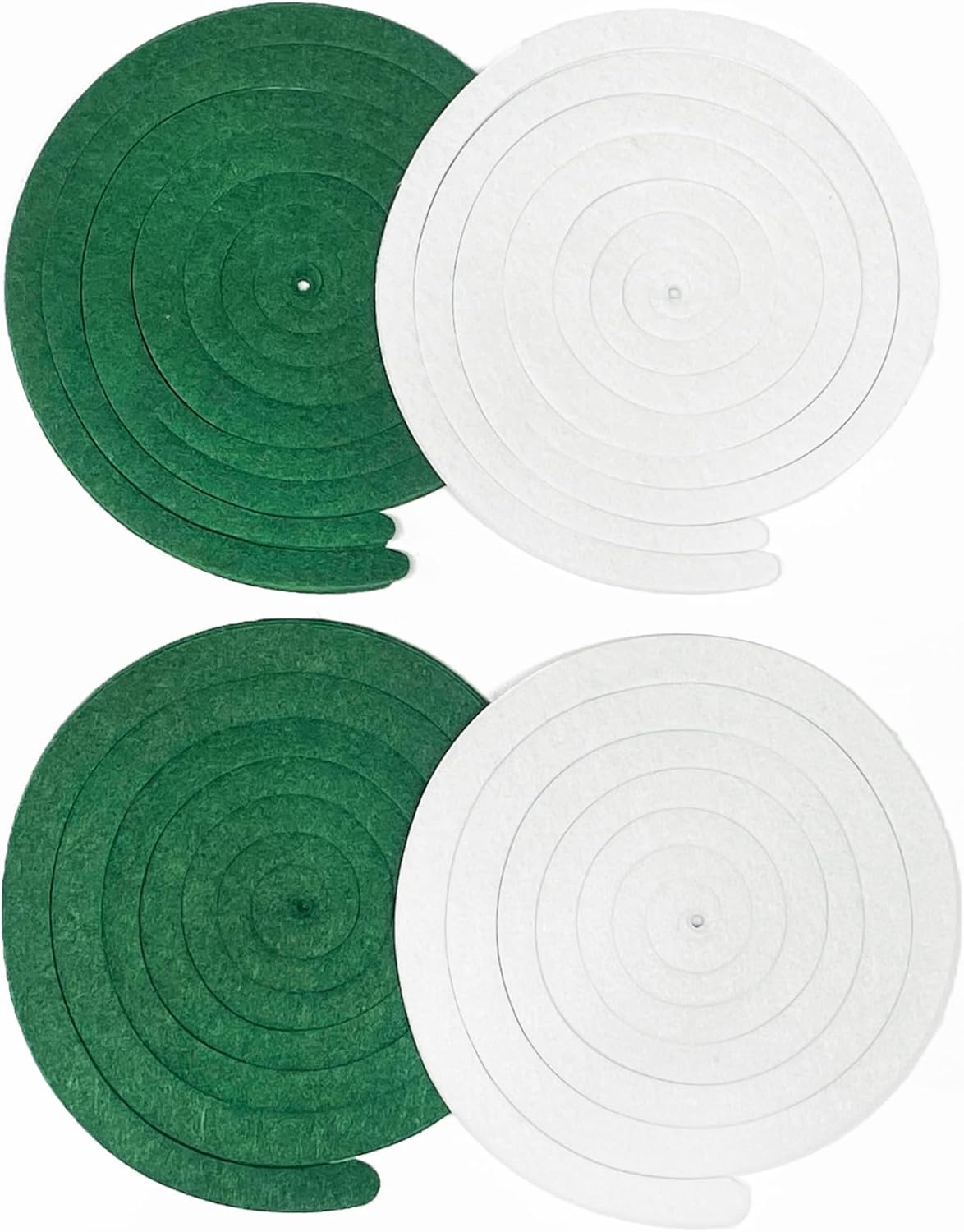 36 Pcs Green White Hanging Swirl Decorations Felt Swirl Streamer Spiral Ceiling Garland for Birthday Graduation Wedding Retirement Baby Shower Spring Summer Christmas Masters Golf Party Decor Supplies