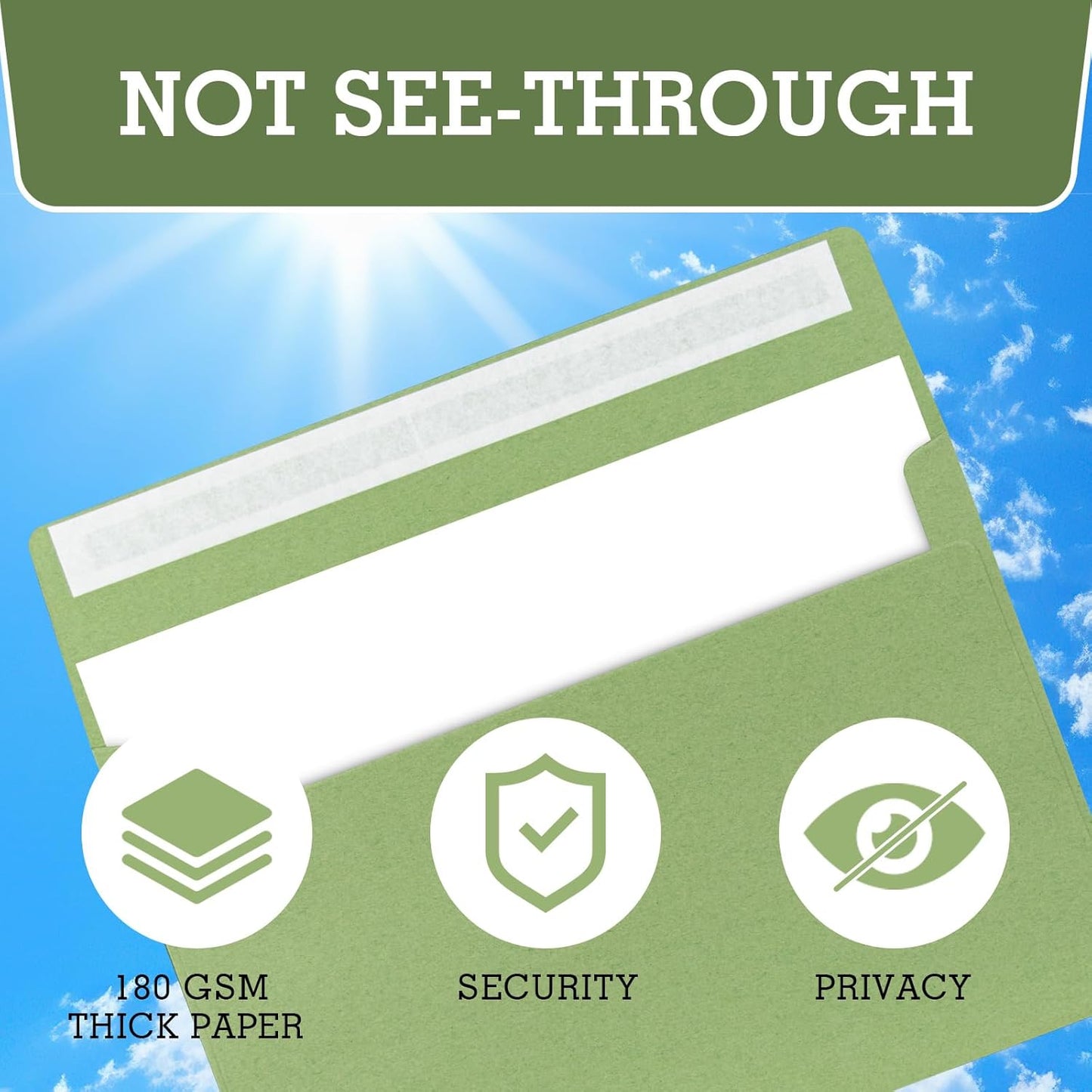 A9 Envelopes Sage Green 5.75x8.75 Invitation Envelopes Self Seal Pack of 50 Blank Envelopes for Cards Sage Green