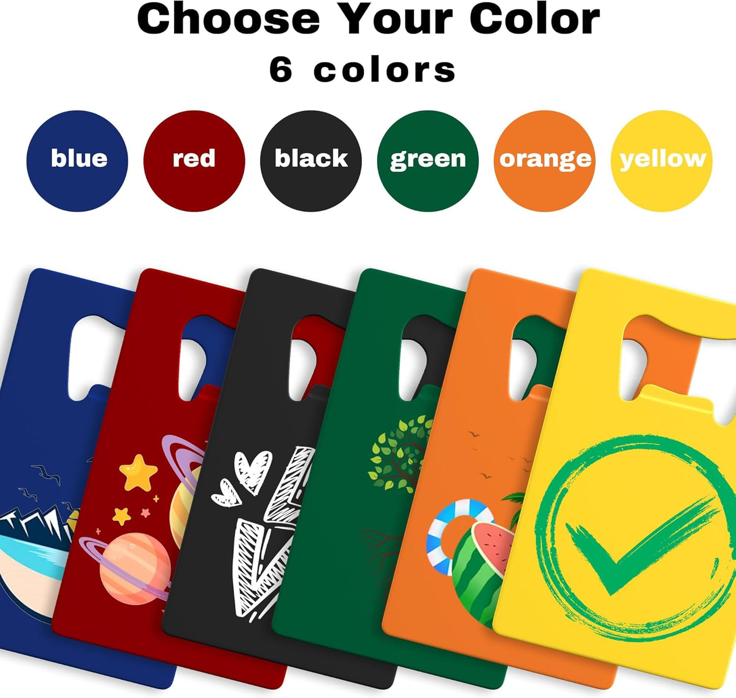 Personalized Credit Card Bottle Opener, Custom Stainless Steel Beer Bottle Opener, Upload Your Name/LOGO/Text, for Wedding Favors, Brewery, Bar, Anniversaries, Party (Black)